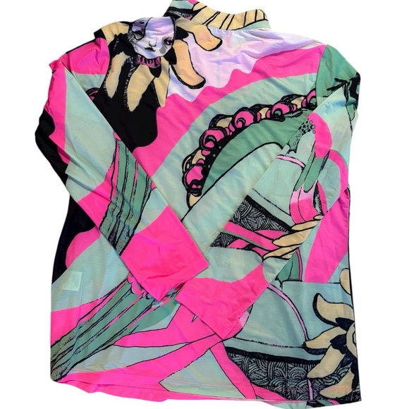 Jamie Sadock Sunsense Yum Yum Print Top Size XL - Picture 2 of 8